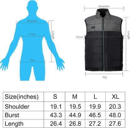 Heated Vest for Men, Mens Heated Vest Outdoor Clothing, Enjoy the cold weather without the cold freeze.