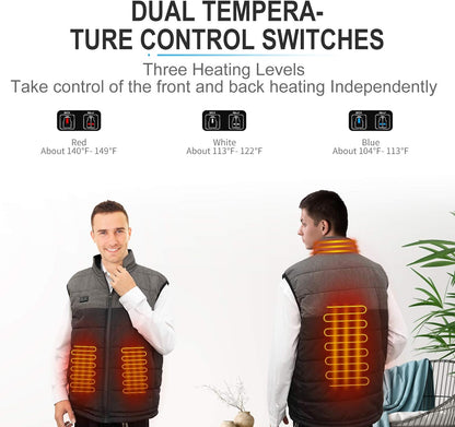 Heated Vest for Men, Mens Heated Vest Outdoor Clothing, Enjoy the cold weather without the cold freeze.