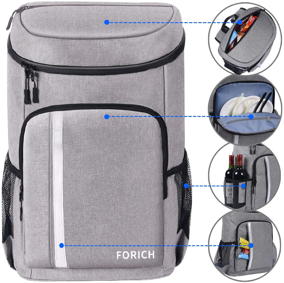 Stay cool with Backpack Cooler Leakproof Insulated Waterproof Backpack Cooler Bag, Lightweight Soft Beach Cooler Backpack for Men Women to Work Lunch Picnics Camping Hiking, 30 Cans