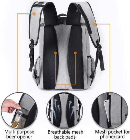 Stay cool with Backpack Cooler Leakproof Insulated Waterproof Backpack Cooler Bag, Lightweight Soft Beach Cooler Backpack for Men Women to Work Lunch Picnics Camping Hiking, 30 Cans